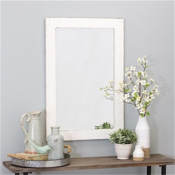 Aspire Home Accents Aspire Home Accents 6060 Morris Wall Mirror; White - 36 x 24 in. 6060